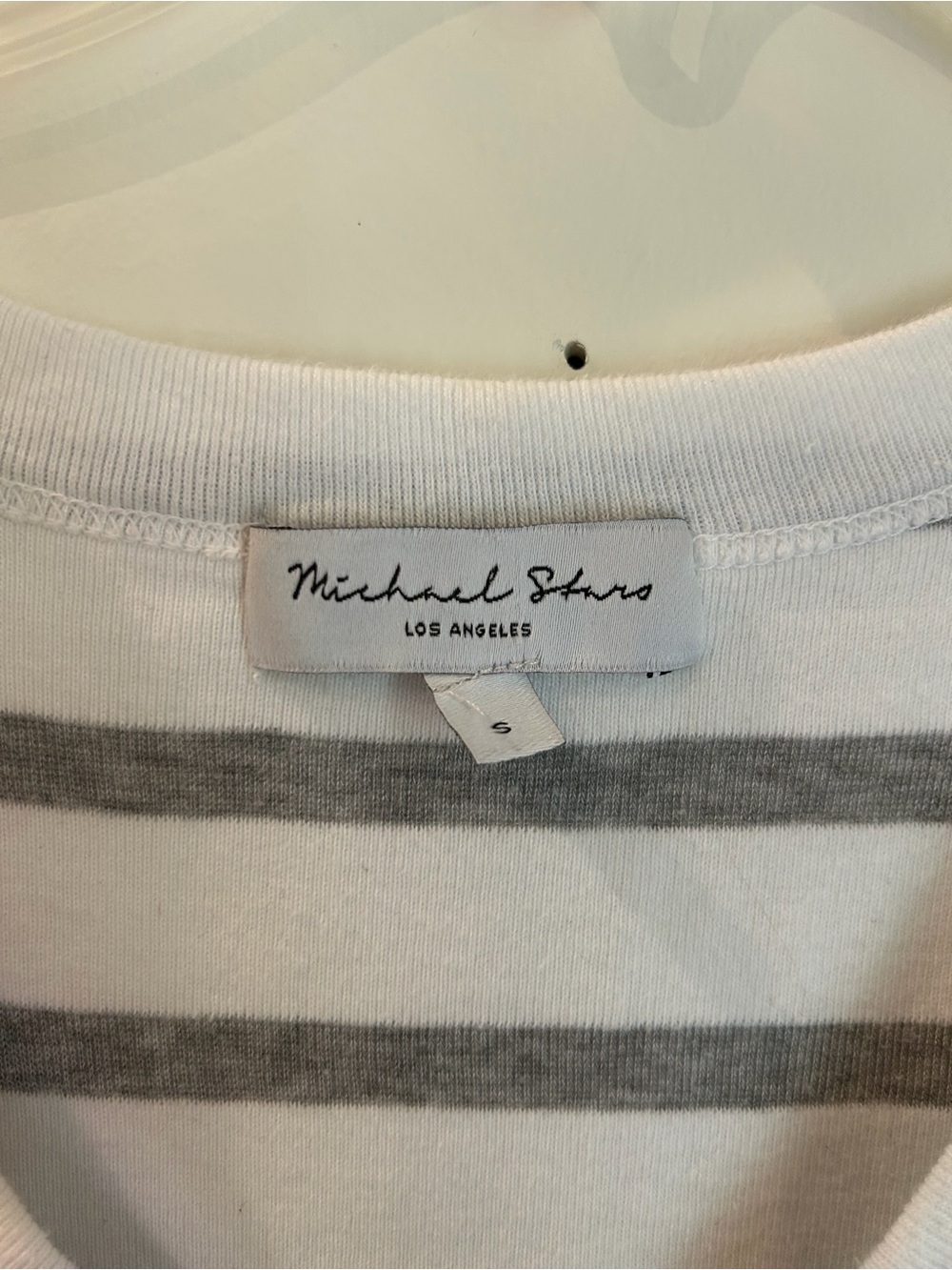 Michael Stars Striped Tank in White and Gray